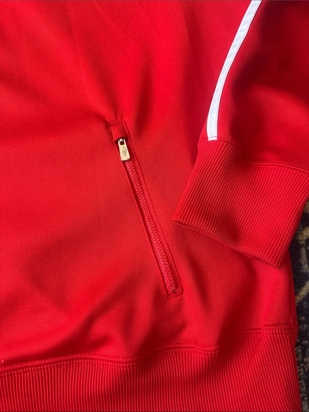 Nike Red Track Jacket with White Accents